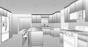 Hogge kitchen redesign rendering, second view