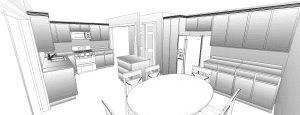 San Maria dining room redesign rendering
